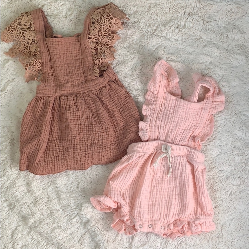 Gauze dress and romper